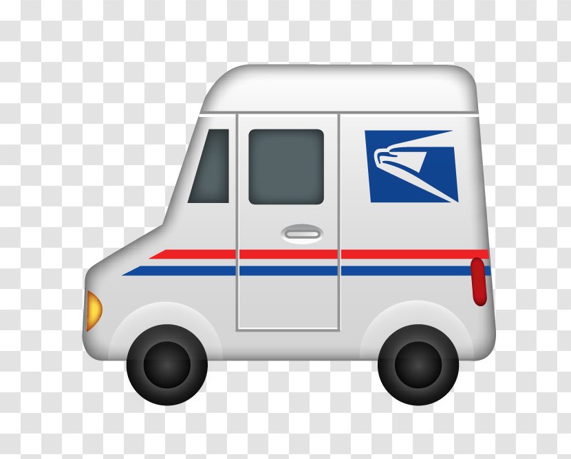 Compact Van Emoji Car Truck - Post Office Transparent PNG
