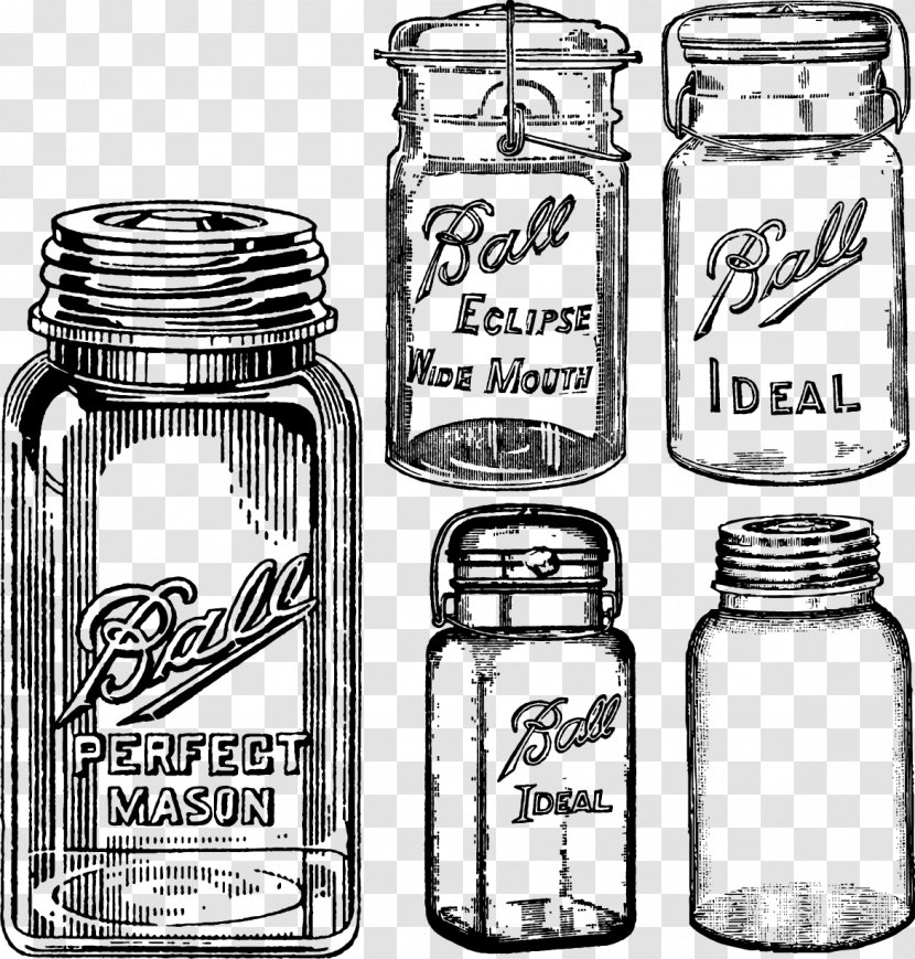 Mason Jar Canning Clip Art - Flask - Vector Transparent PNG