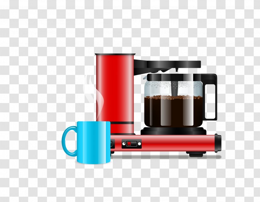 Coffeemaker Adobe Illustrator - Coffee - Vector Color Machine Transparent PNG