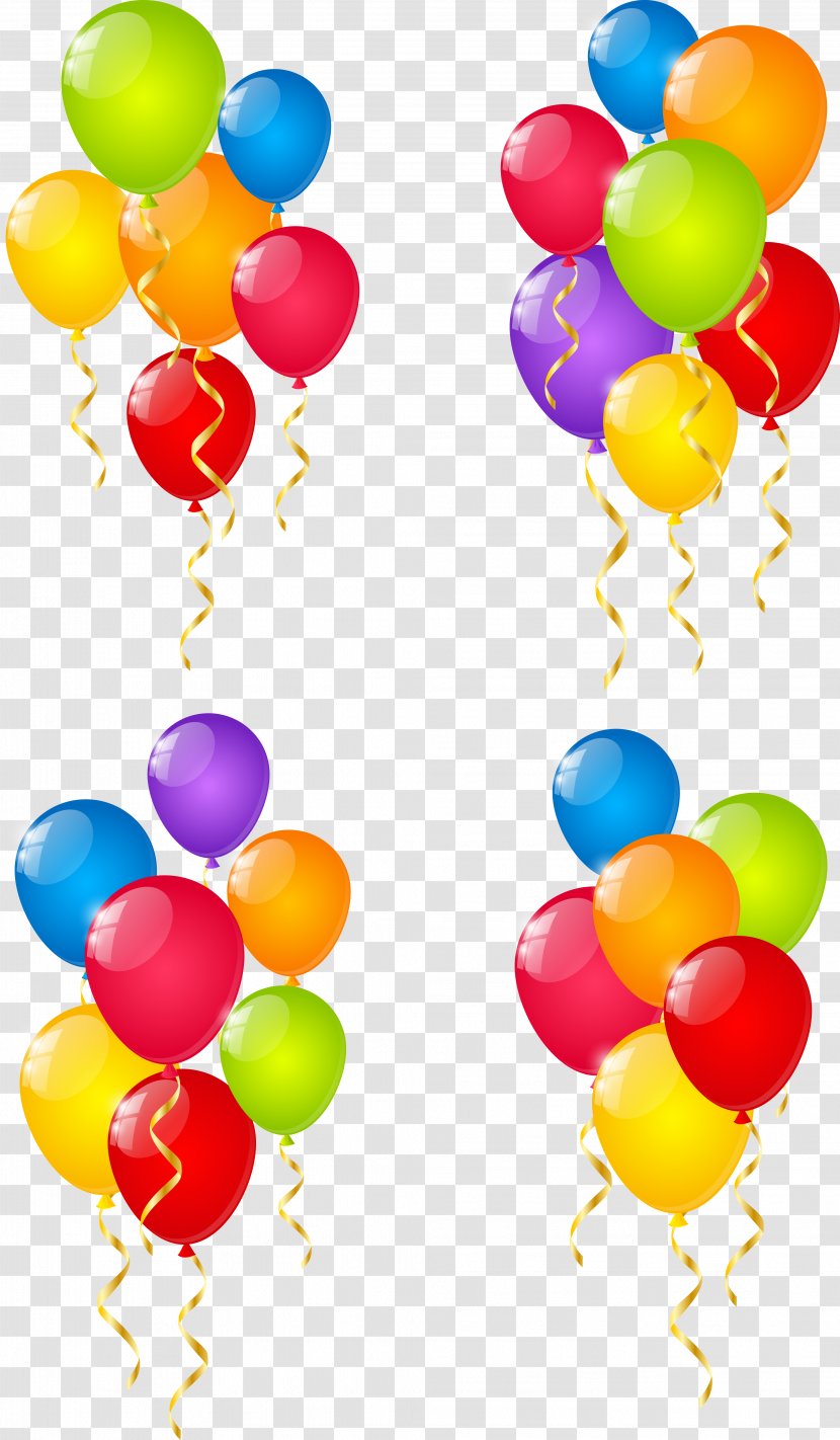 Holiday Birthday Gift Toy Balloon - Colored Balloons Transparent PNG