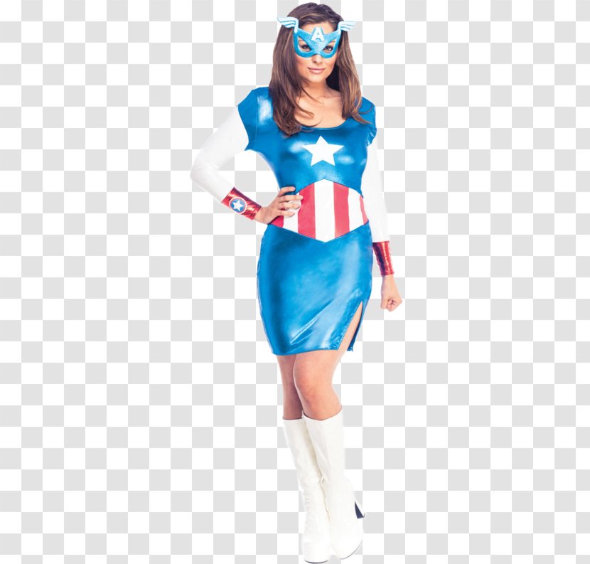 Captain America American Dream Costume Superhero Woman - Comic Book Transparent PNG