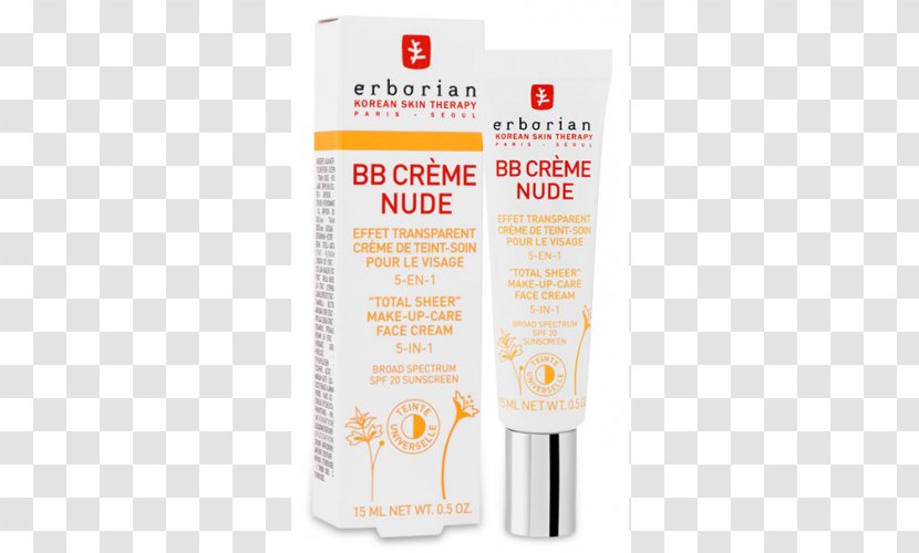 BB Cream CC Erborian Crème Sunscreen - Facial Transparent PNG