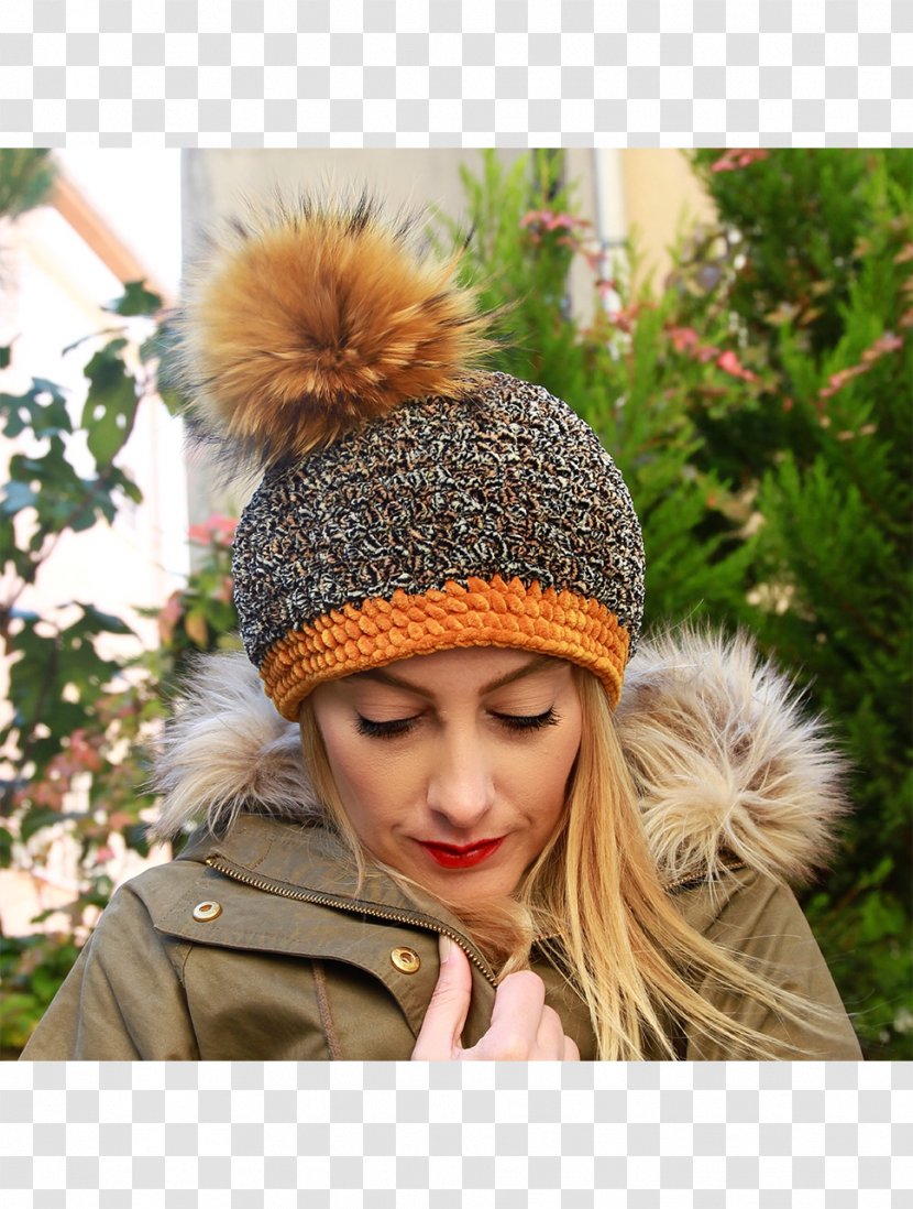 Beanie Knit Cap Clothing Accessories Earring Hat - Fur Transparent PNG
