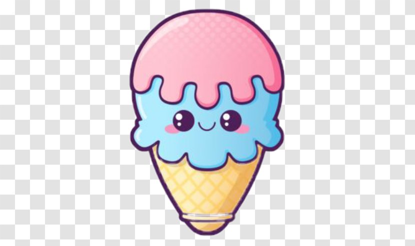 Ice Cream Sticker Redbubble Kavaii Decal - Cuteness Transparent PNG