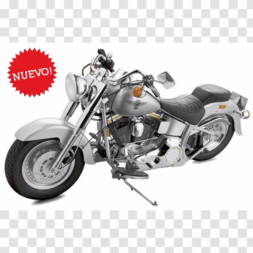 Harley-Davidson FLSTF Fat Boy Motorcycle Softail Chopper - Sticker - Model Transparent PNG