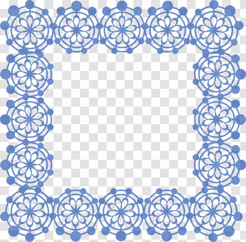 Towel Cloth Napkins Blue - Flower - Hand Painted Circle Transparent PNG