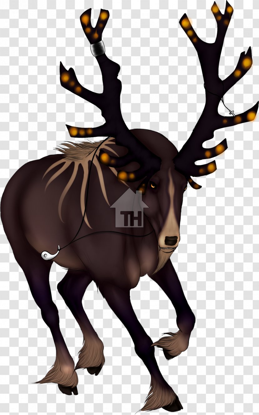 Reindeer Elk Antler Clip Art Character - Terrestrial Animal Transparent PNG