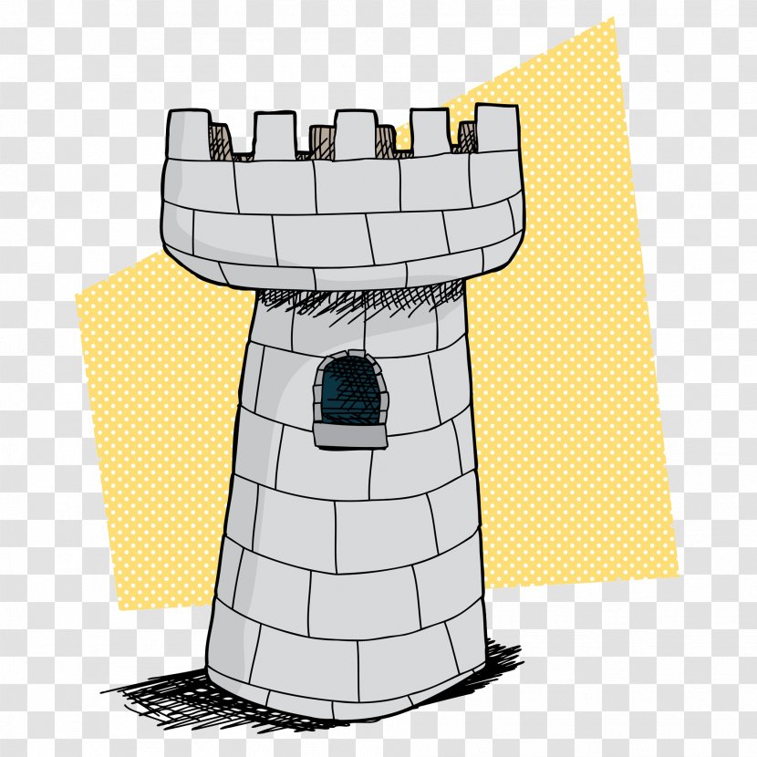 Fortified Tower Cartoon Castle Drawing - Photography - Hand Painted Brick Transparent PNG