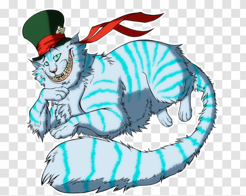 Cheshire Cat Tiger Alice's Adventures In Wonderland White Rabbit - Carnivoran Transparent PNG