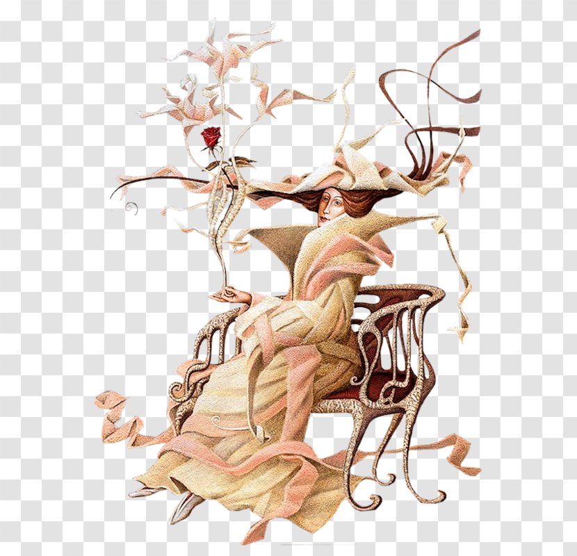 Chair Sitting Woman - Stool - On A Transparent PNG