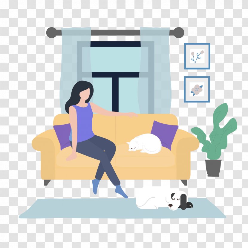 Cat Drawing - Table - Couch Interior Design Transparent PNG