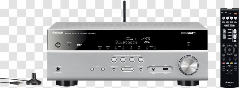 AV Receiver Yamaha RX-V481 Digital Audio Broadcasting Wi-Fi Wireless LAN - Bluetooth Transparent PNG