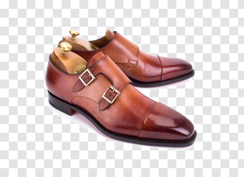 Slip-on Shoe Leather Monk Brogue - Laren Transparent PNG
