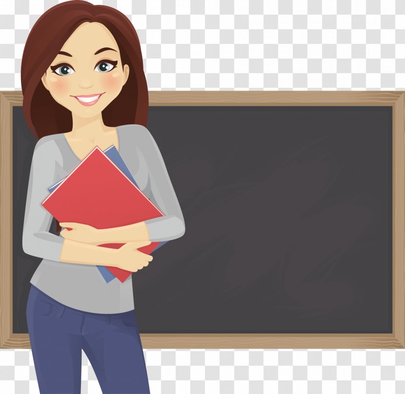 Student Teacher Blackboard Education - Cartoon - Element Transparent PNG