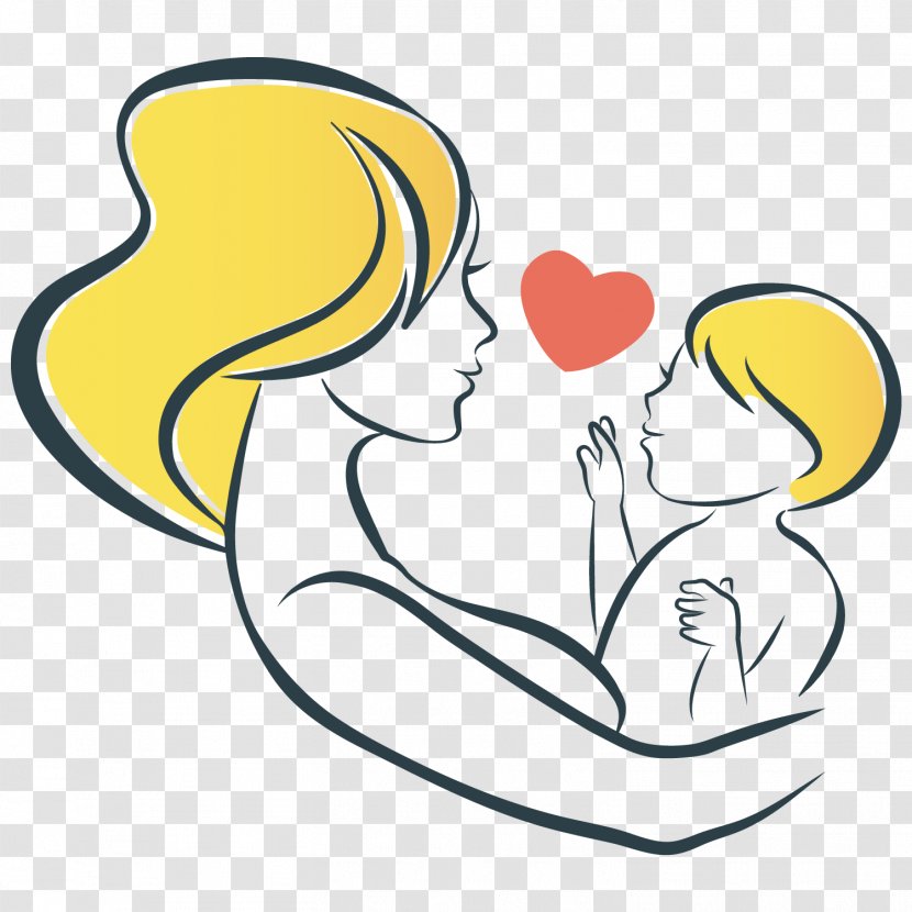 Logo Mothers Day Illustration - Cartoon - Maternal And Child Painted Transparent PNG