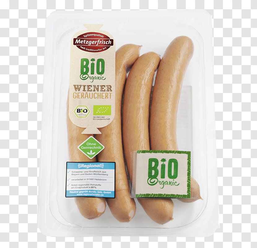 Frankfurter Würstchen Bockwurst Organic Food Knackwurst Bratwurst - Sausage Transparent PNG