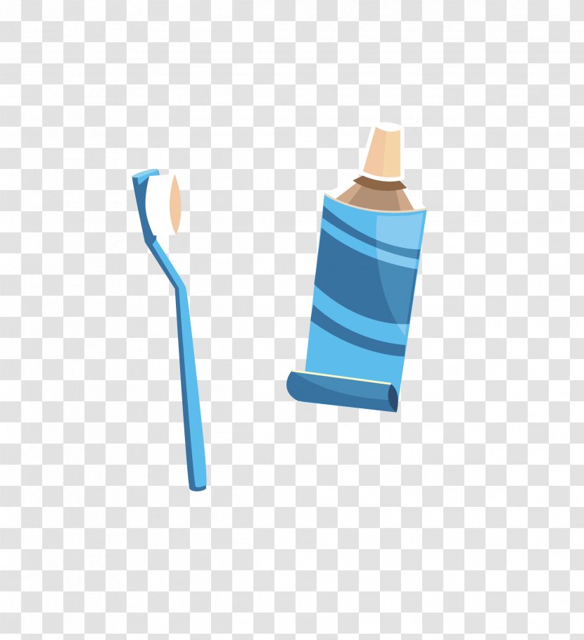 Toothpaste Toothbrush - Blue - And Vector Material Transparent PNG