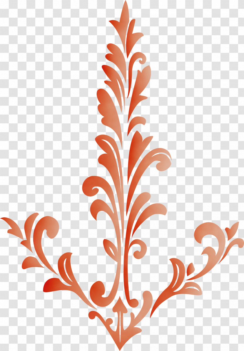 Plant Stem Twig Leaf Flower Pattern Transparent PNG