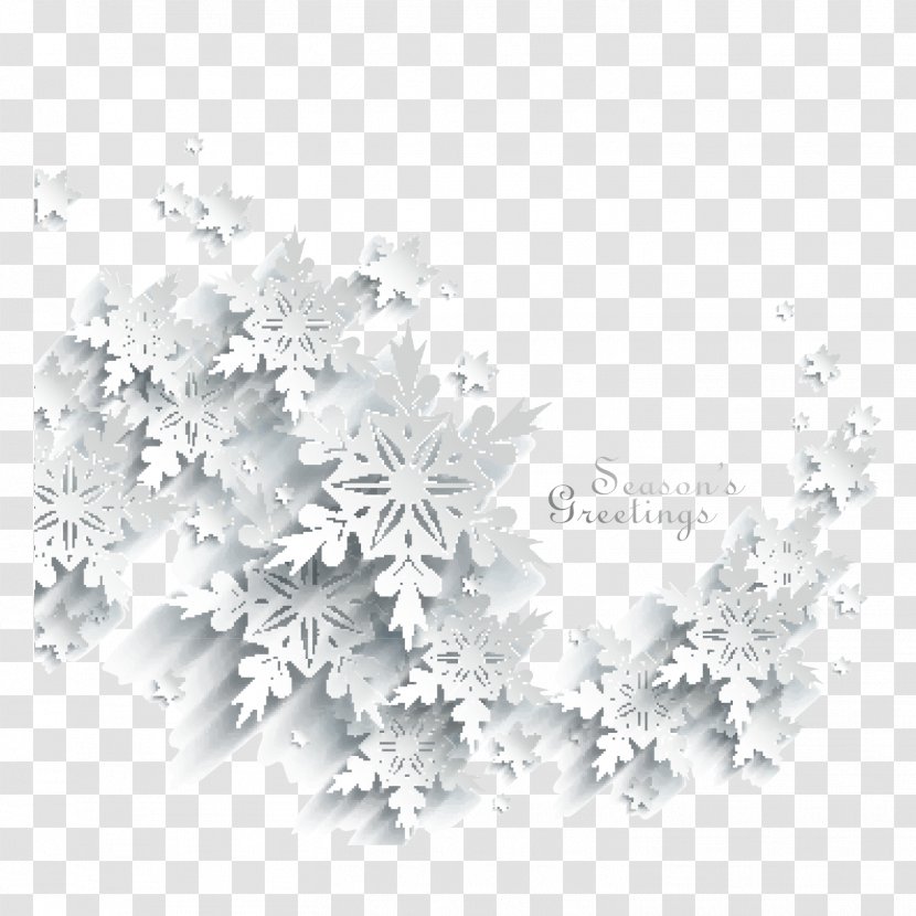 Snowflake White Papercutting - Snow - Paper-cut Snowflakes Wind Cover Elements Transparent PNG