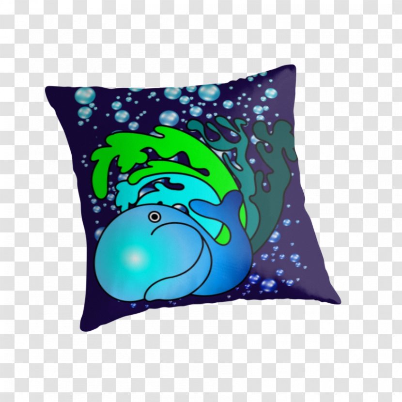 Cushion Throw Pillows Turquoise - Pillow - Whale Blanket Transparent PNG