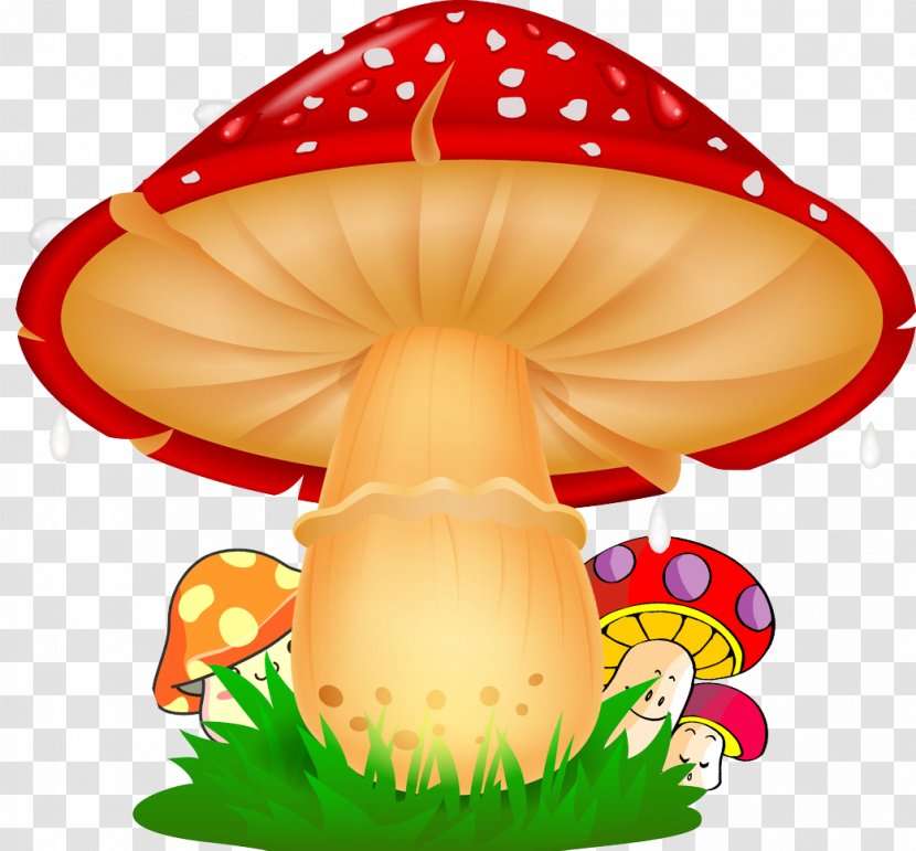 Mushroom Cartoon Illustration - Edible - Paternity And Creative Expression Sealless Transparent PNG