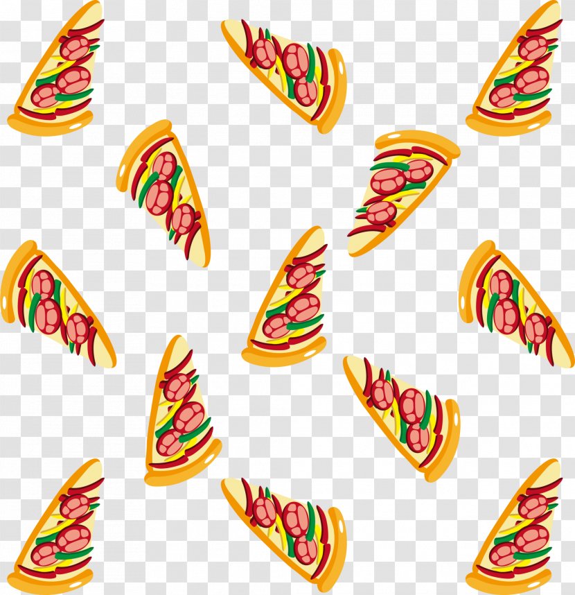 Pizza Fast Food Pattern - Restaurant - Yellow Transparent PNG