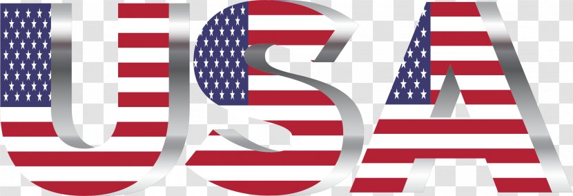 Flag Of The United States Typography Clip Art - Area - USA Transparent PNG