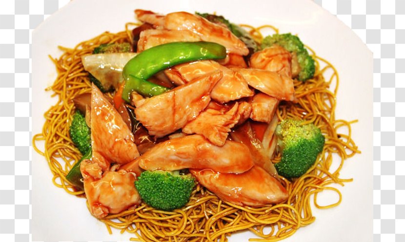 Phat Si-io Chow Mein Fried Noodles Lo Yakisoba - Spaghetti - Chicken Transparent PNG