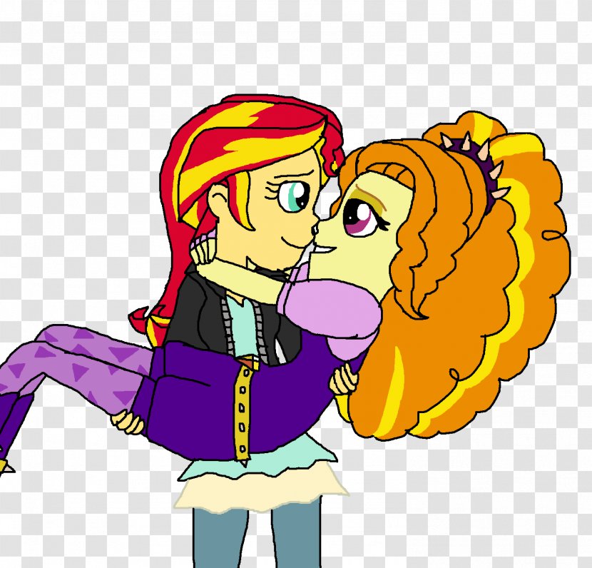 Sunset Shimmer My Little Pony: Equestria Girls Love - Cartoon - Kiss Transparent PNG