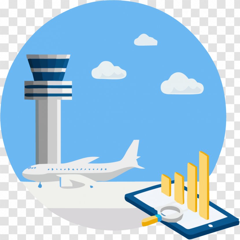Airplane Flight Air Travel Clip Art - Airport - Urban Construction And Aircraft Transparent PNG