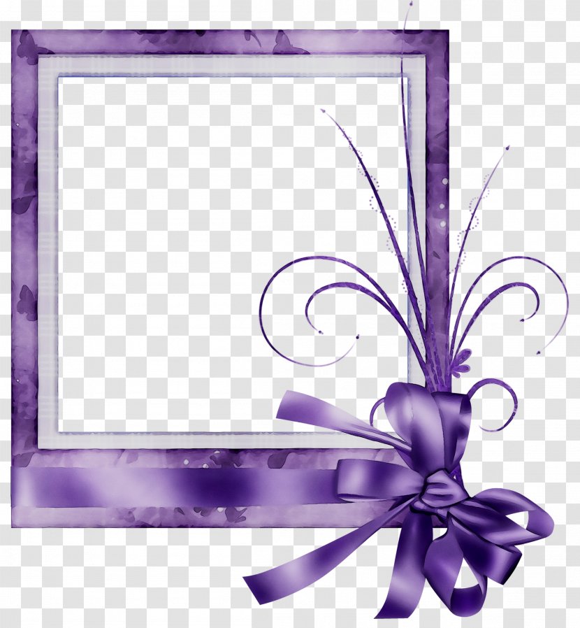 Floral Design Cut Flowers Picture Frames - Violet Transparent PNG
