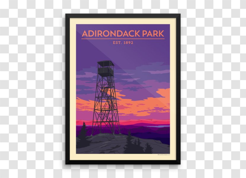 Adirondack Park Whiteface Mountain Lake Placid High Peaks Poster Transparent PNG