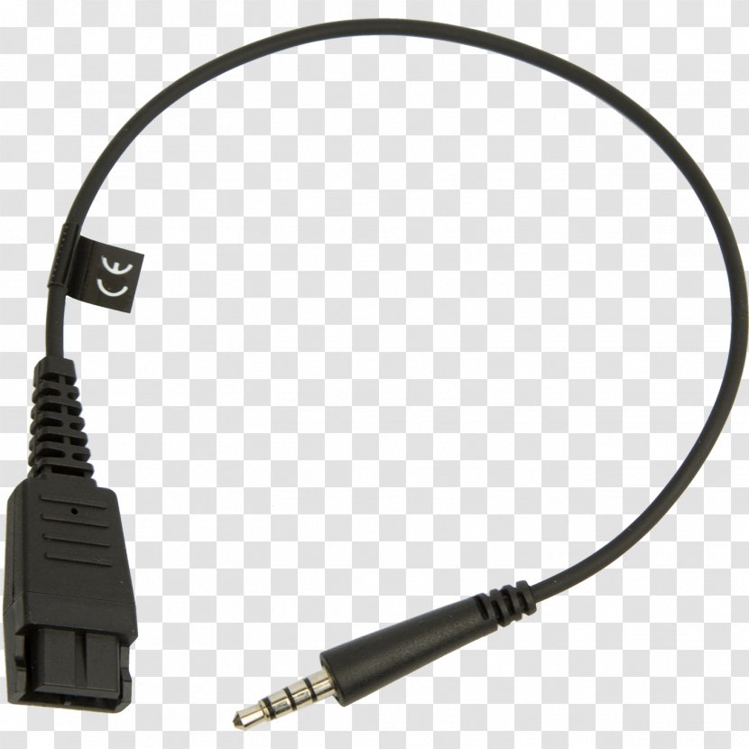 8735-019 Jabra QD-Cable Headset Headphones Electrical Cable - Safety Headphone Transparent PNG