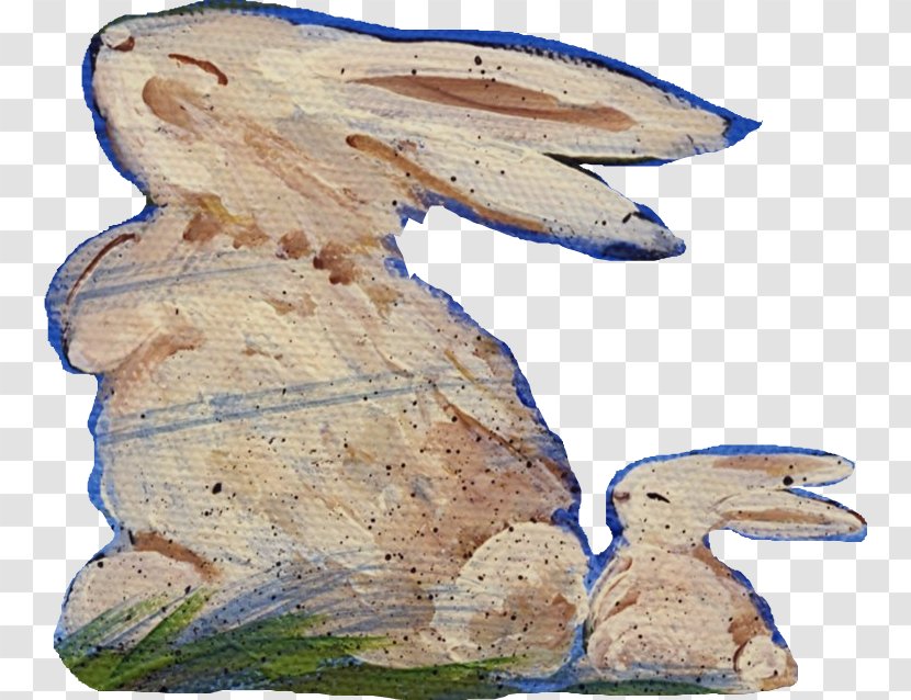 Paper Craft Rabbit Material Wood - Hugging Rabbits Transparent PNG