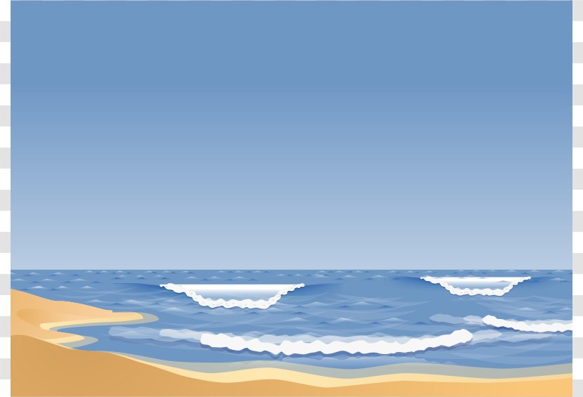 Sandy Beach Clip Art - Ocean - La Cliparts Transparent PNG
