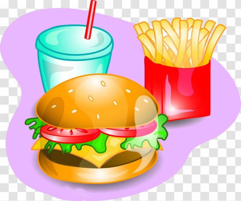 Fast Food Drawing Stock Illustration Clip Art - Line - Fries Burger Transparent PNG