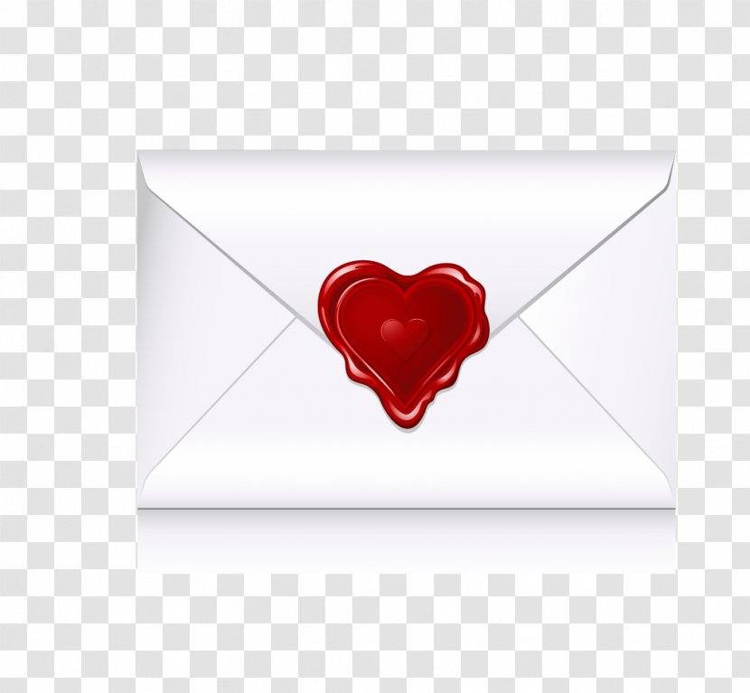 Red Love Heart - Heart-shaped Envelope Vector Transparent PNG