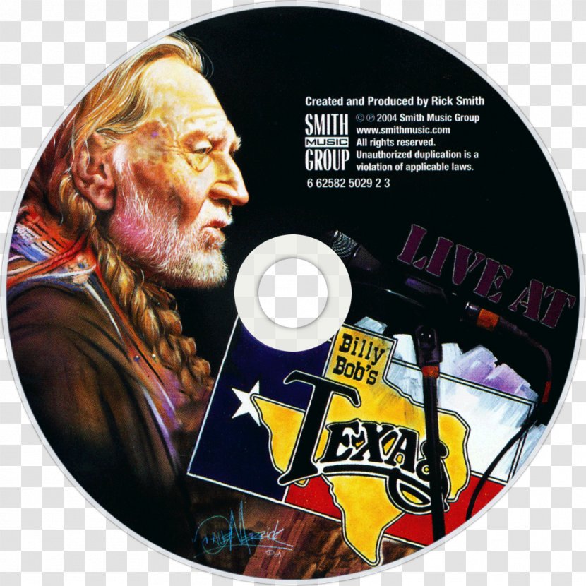 Willie Nelson Compact Disc Live At Billy Bob's Texas Album - Silhouette Transparent PNG