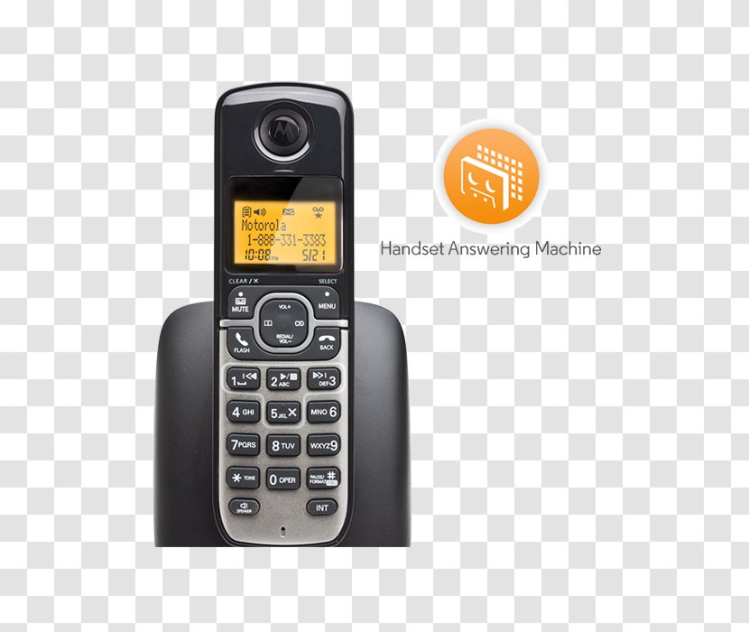 Cordless Telephone Answering Machines Handset Digital Enhanced Telecommunications - Mobile Phone Transparent PNG