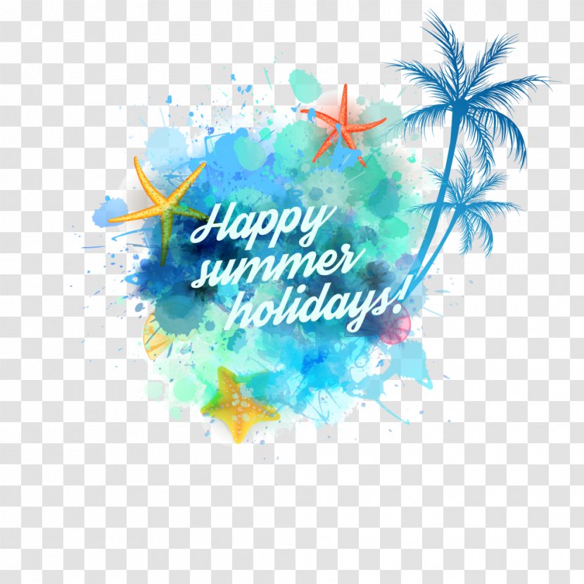 Summer - Illustration - Coconut And Starfish Transparent PNG