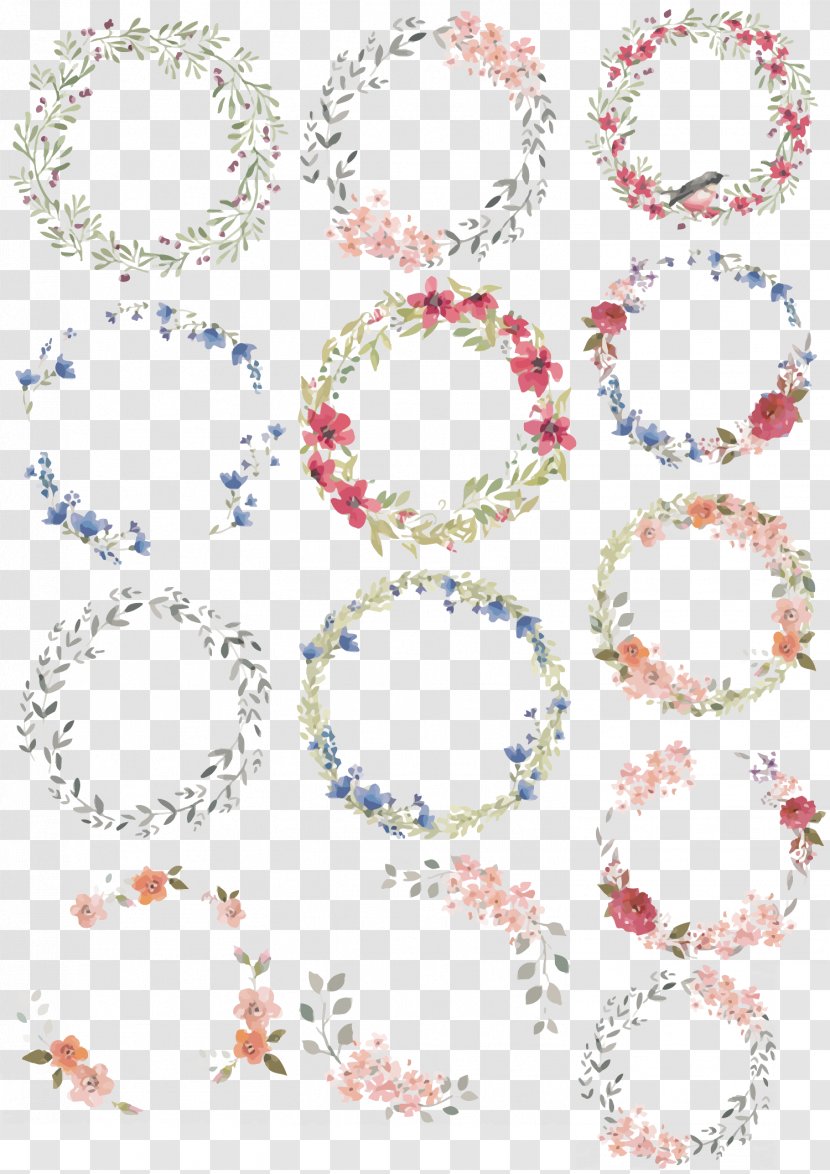 Watercolor Painting Wreath Drawing Illustration - Vector Wreaths Transparent PNG