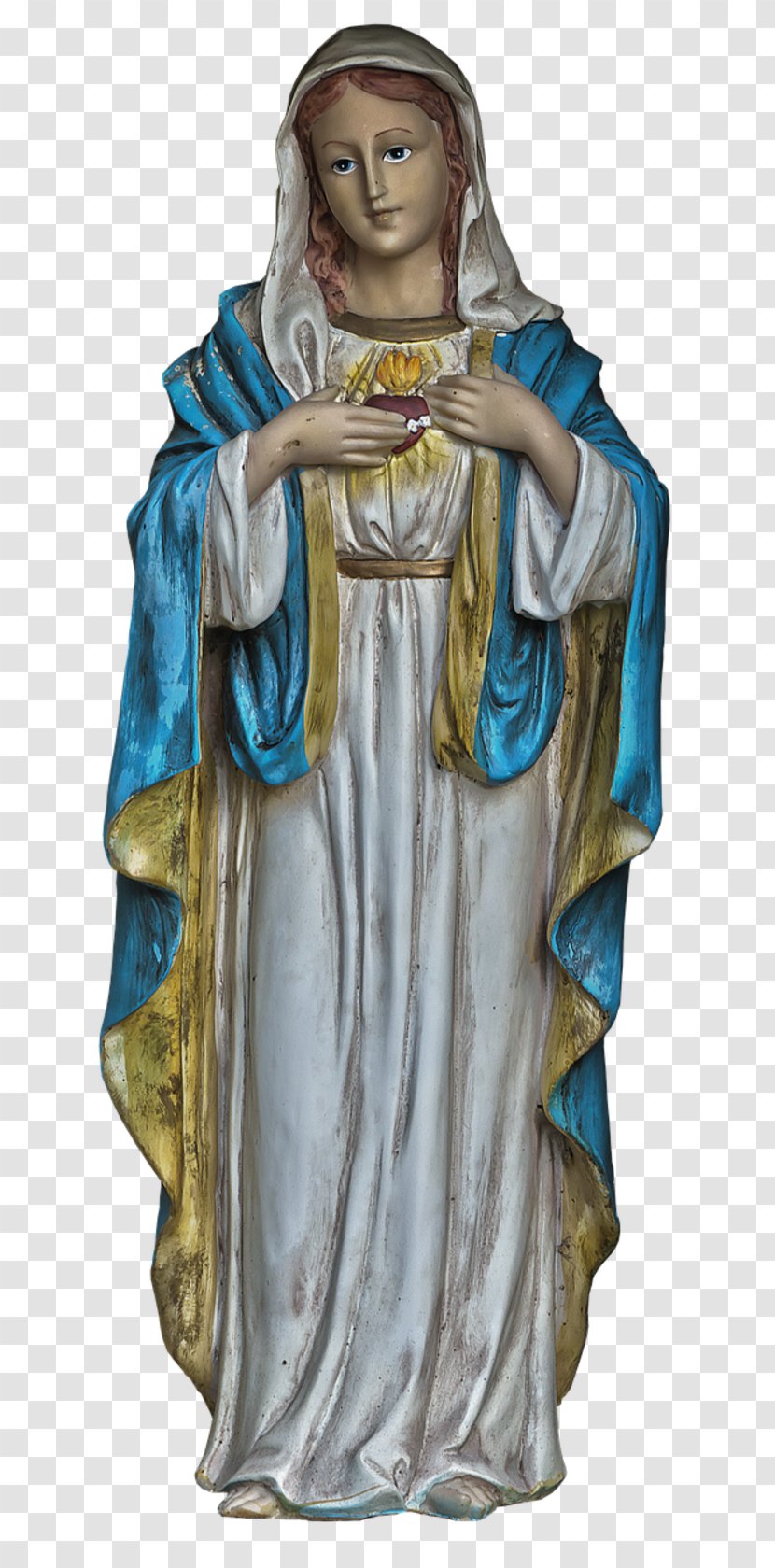 Mary Image Statue Christianity - Stone Carving Transparent PNG