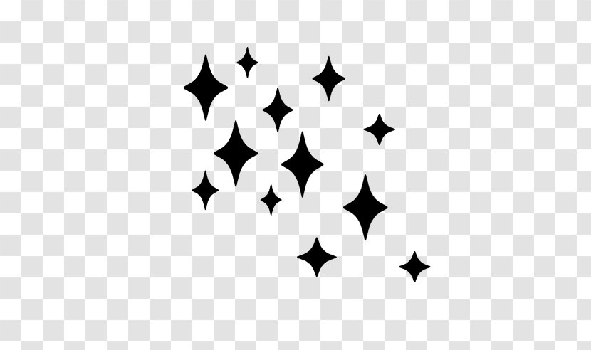 Star Rhombus Black And White - Diamond Transparent PNG