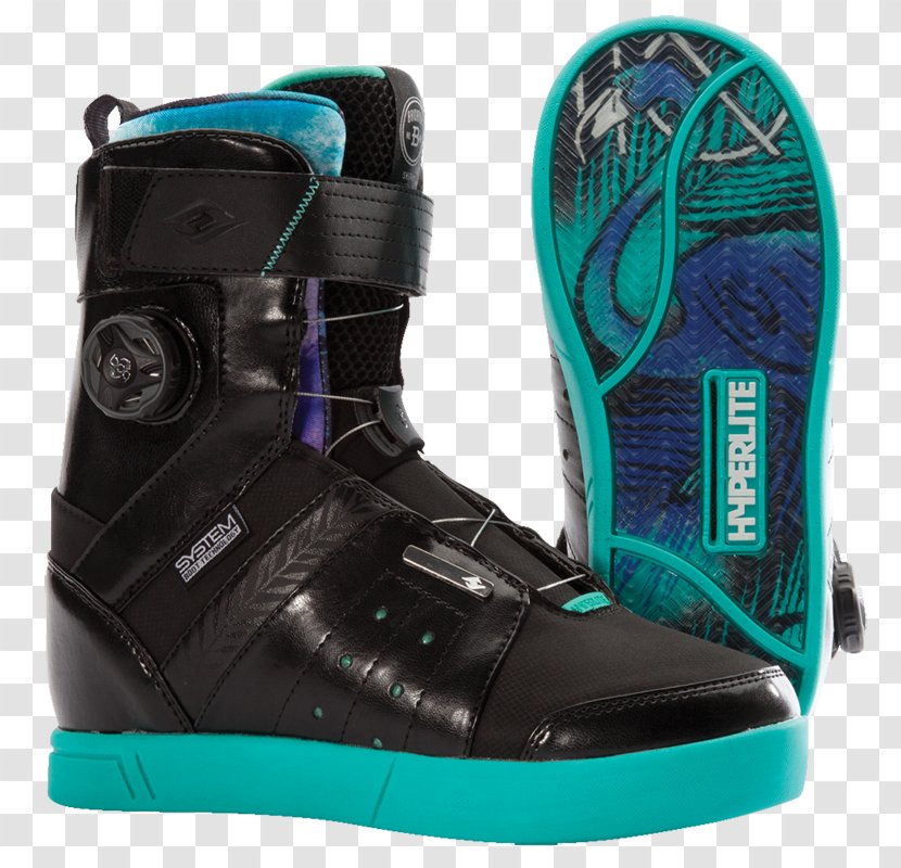 Hyperlite Wake Mfg. Wakeboarding Snow Boot Shoe - Sportswear Transparent PNG