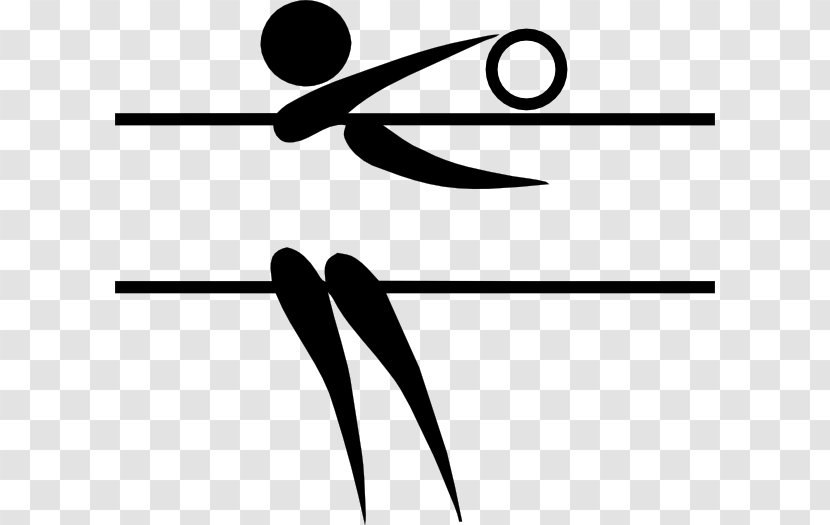 2016 Summer Olympics Volleyball At The Clip Art - Black And White Transparent PNG