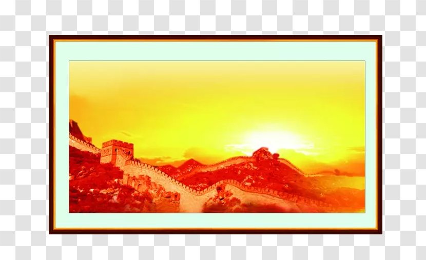 Poster U4e2du56fdu5341u5927u98ceu666fu540du80dc Landscape Fundal - Rectangle - Twilight Great Wall Pictures Transparent PNG
