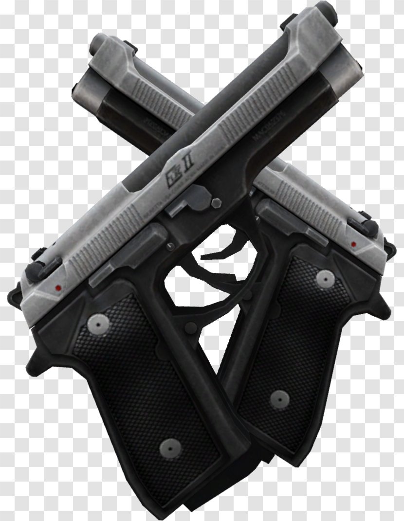 Weapon Firearm Air Gun Pistol Dual Wield - Trigger - Hand Transparent PNG