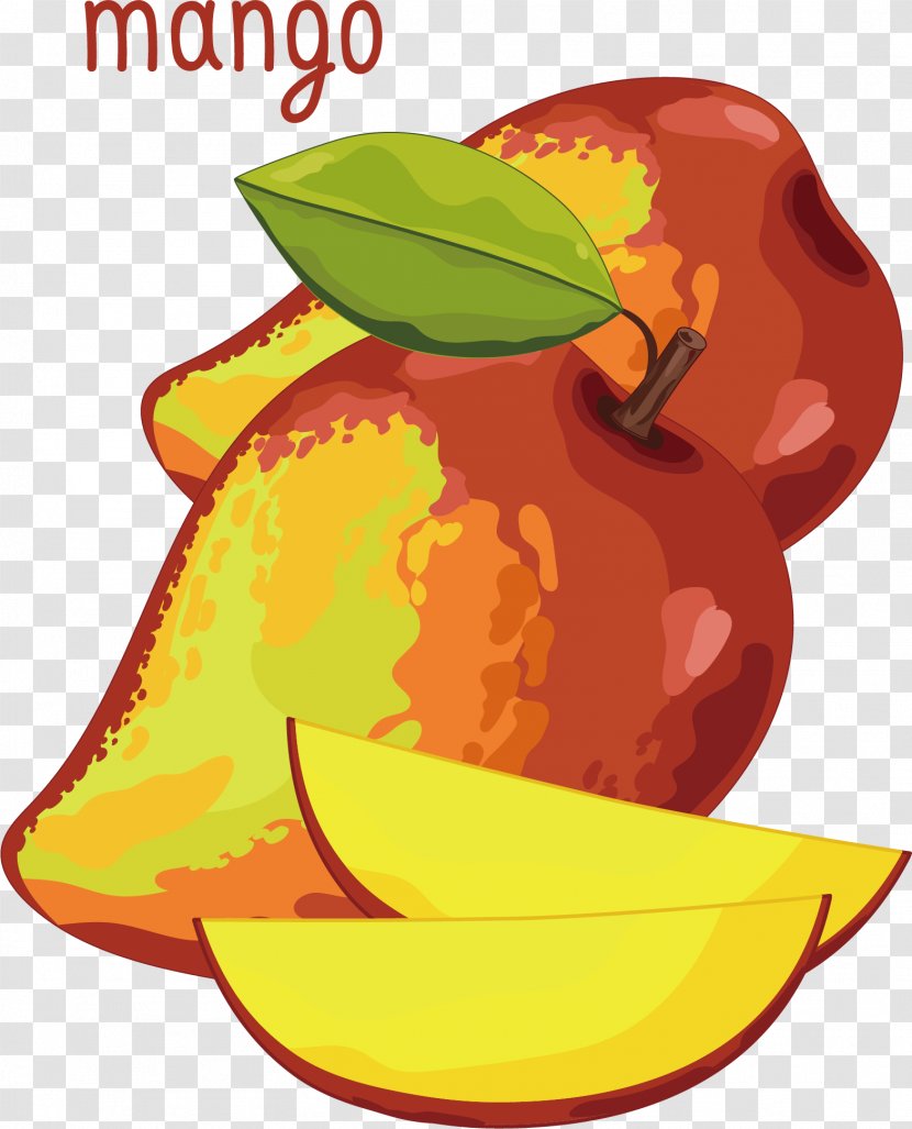 Fruit - Peppers - Watercolor Mango Vector Transparent PNG