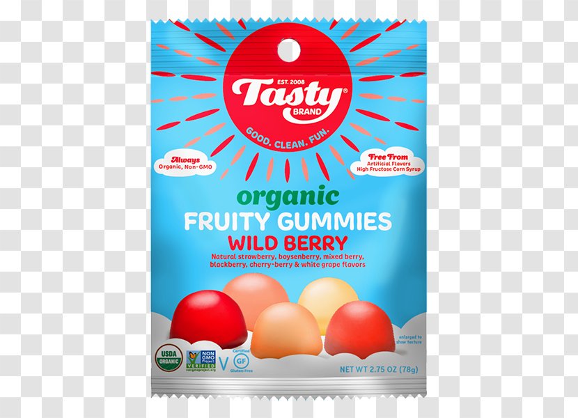 Gummi Candy Juice Fruit Snacks Organic Food - Banner - Wild Berry Transparent PNG
