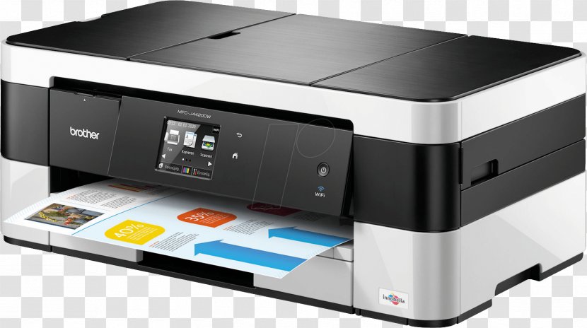 Brother Industries Inkjet Printing Multi-function Printer - Multifunction - Paper Sheet Transparent PNG